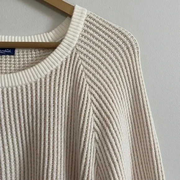 Splendid Cream and Metallic Gold Knit Sweater - Picture 5 of 12